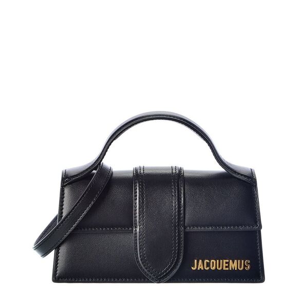 Jacquemus Le Bambino Leather Shoulder Bag, Black